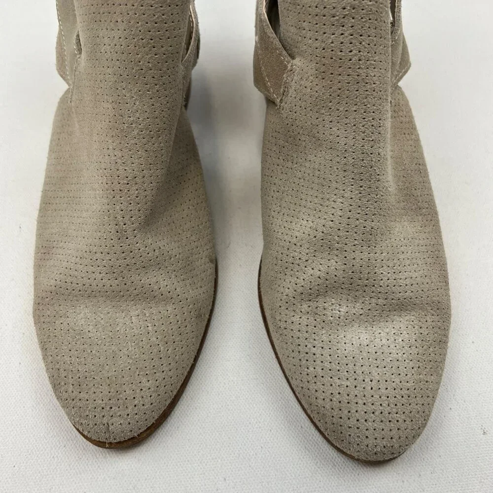 Dolce Vita Women’s Ankle Boots Heeled Beige Size 8.5 Zip